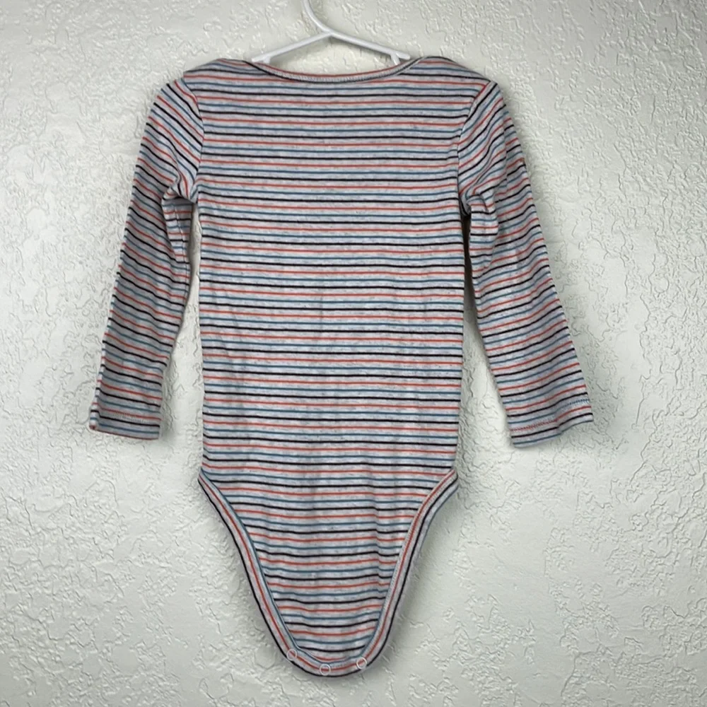 Carter’s striped bear long sleeve onsie 24 months - Picture 3 of 6